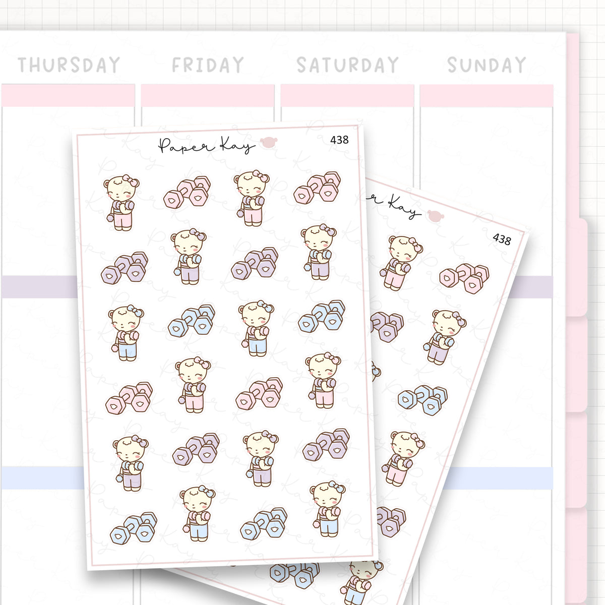 Dumbbell Sticker Sheet