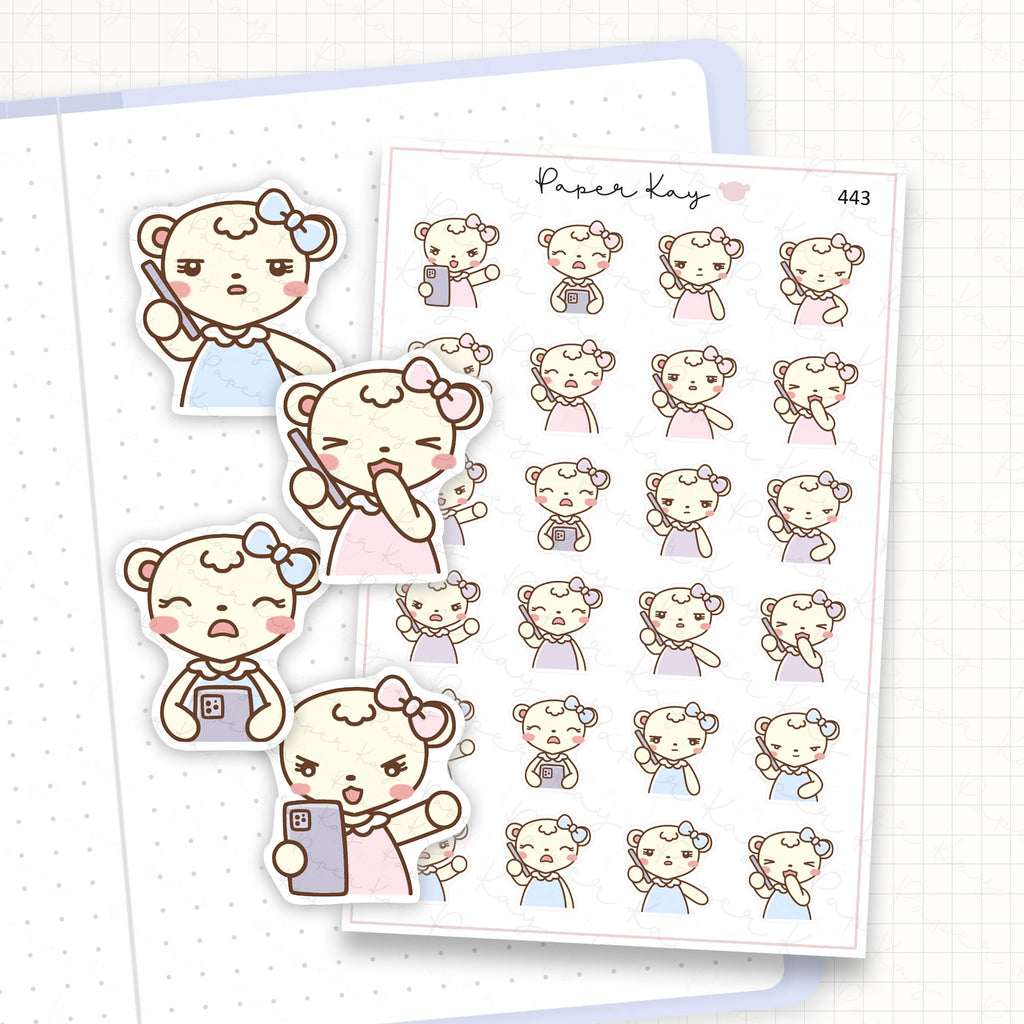 Phone Call Emotions Sticker Sheet