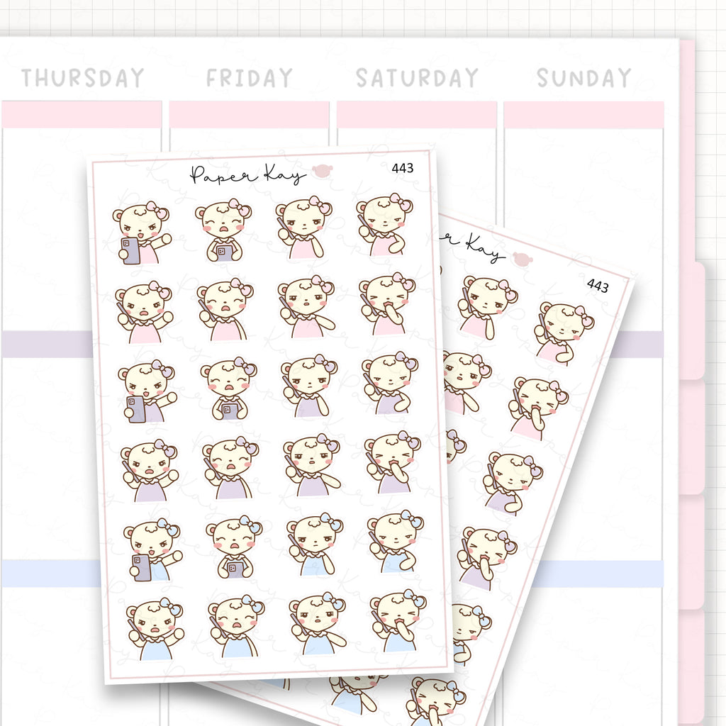 Phone Call Emotions Sticker Sheet