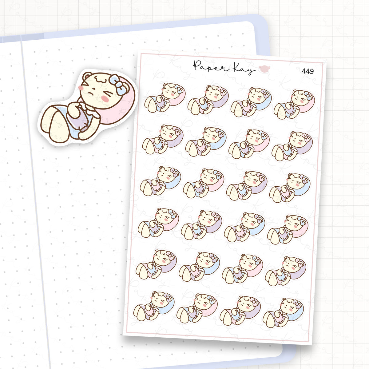 Stomach Ache/Cramps Sticker Sheet