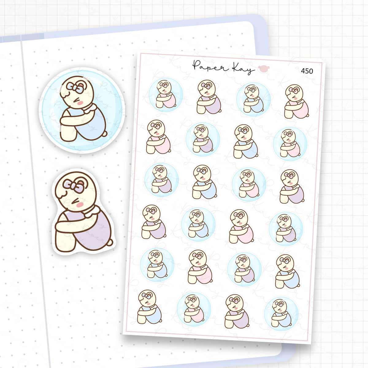 Safety Bubble/Isolation Sticker Sheet