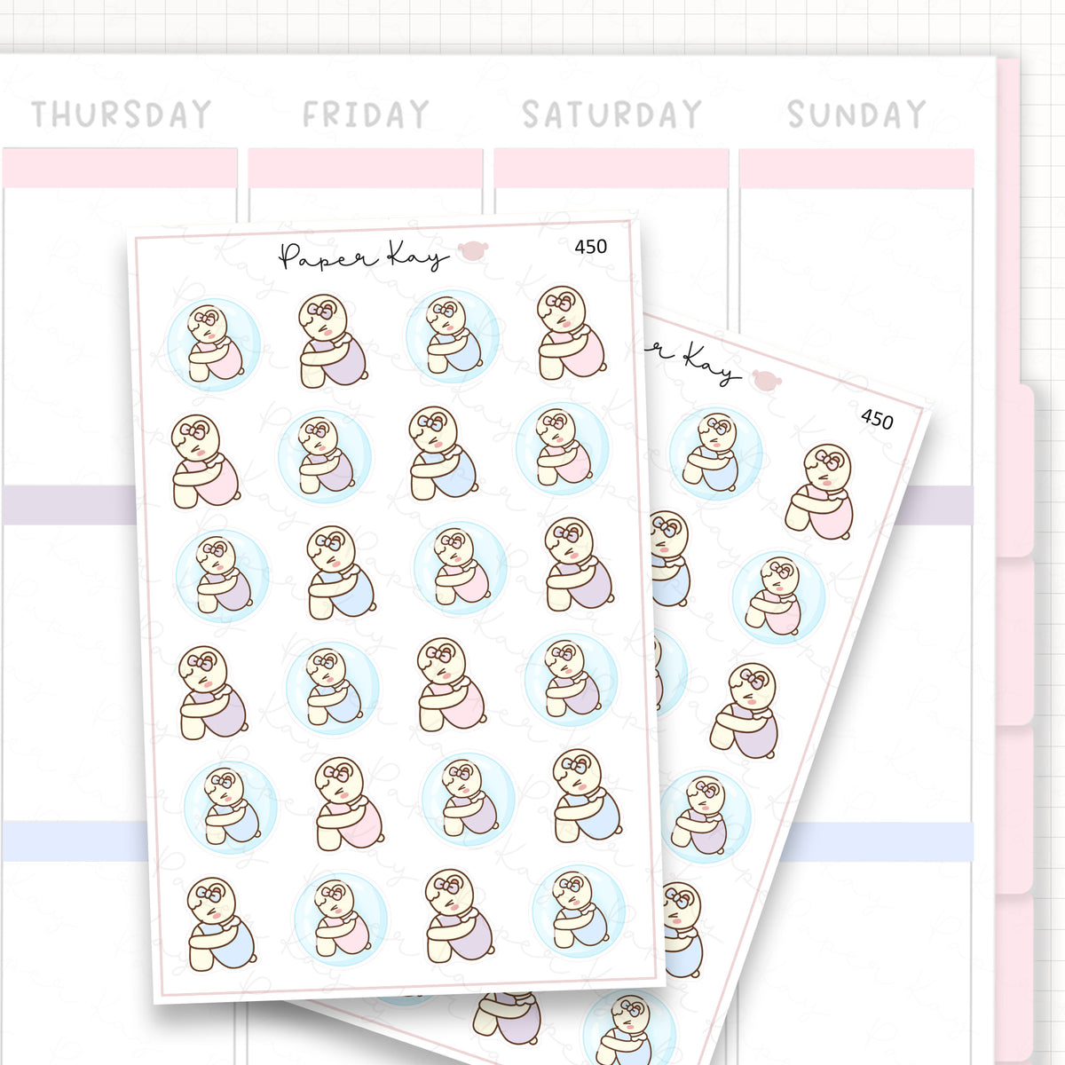 Safety Bubble/Isolation Sticker Sheet