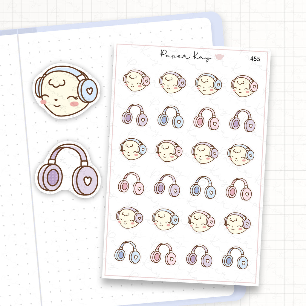 Headphone Sticker Sheet