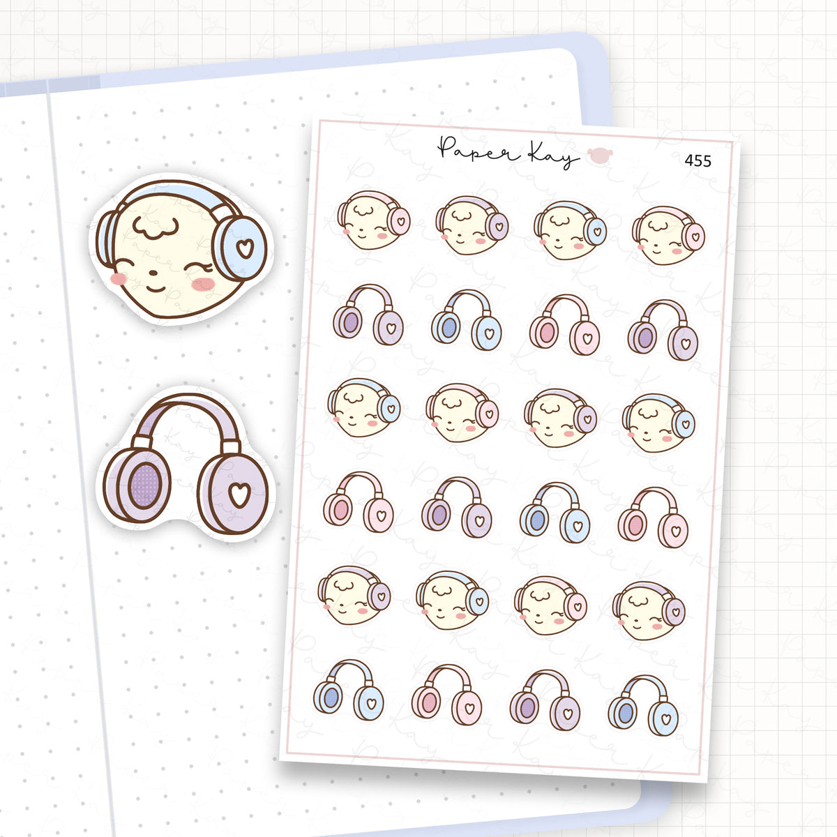 Headphone Sticker Sheet