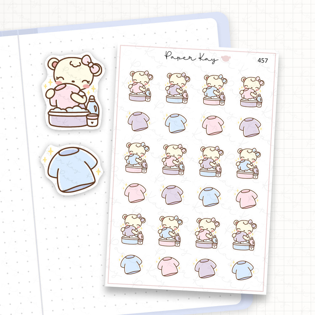 Hand Wash Clothes Sticker Sheet