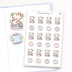Hand Wash Clothes Sticker Sheet