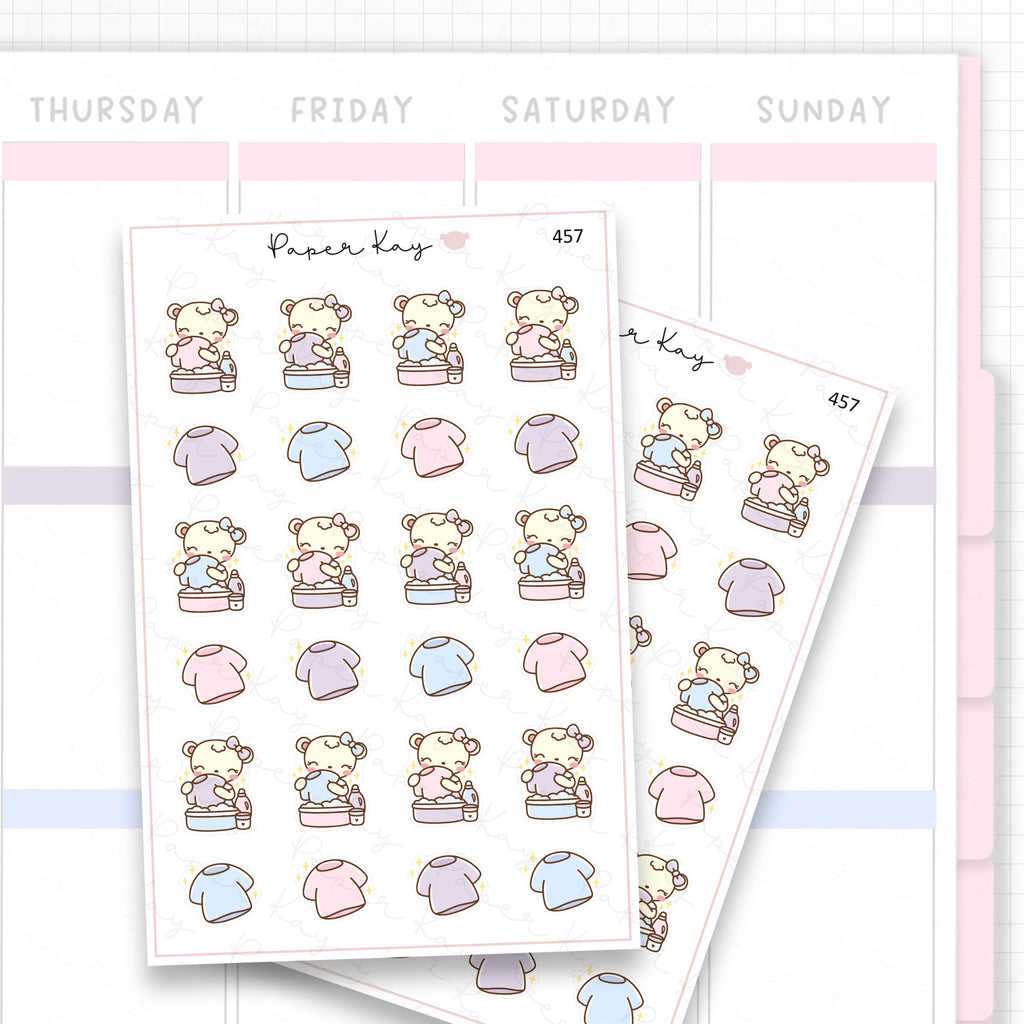 Hand Wash Clothes Sticker Sheet