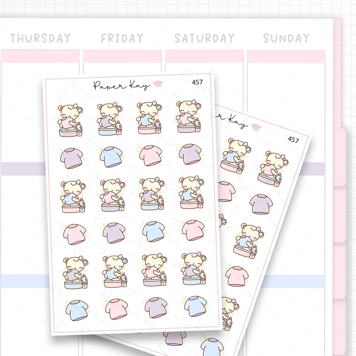 Hand Wash Clothes Sticker Sheet