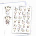 Showering/Washing Hair Sticker Sheet