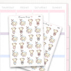 Showering/Washing Hair Sticker Sheet