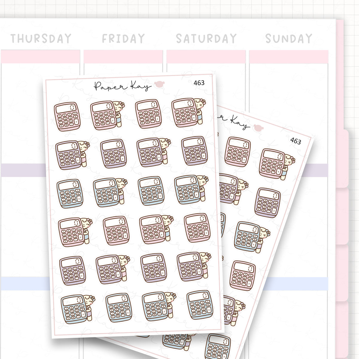 Calculator Sticker Sheet