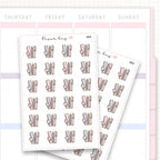 Sticker sheet product measurement.