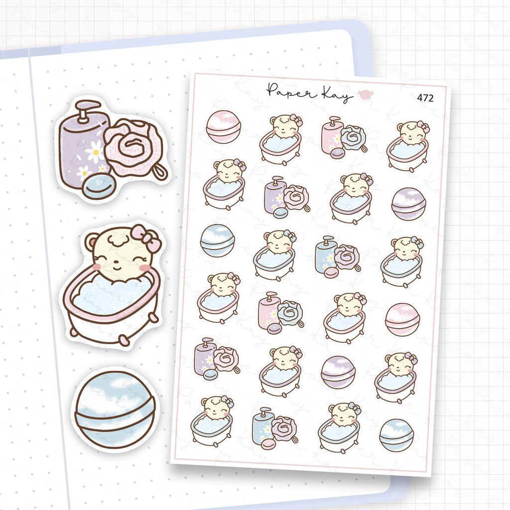 Bathing Sticker Sheet