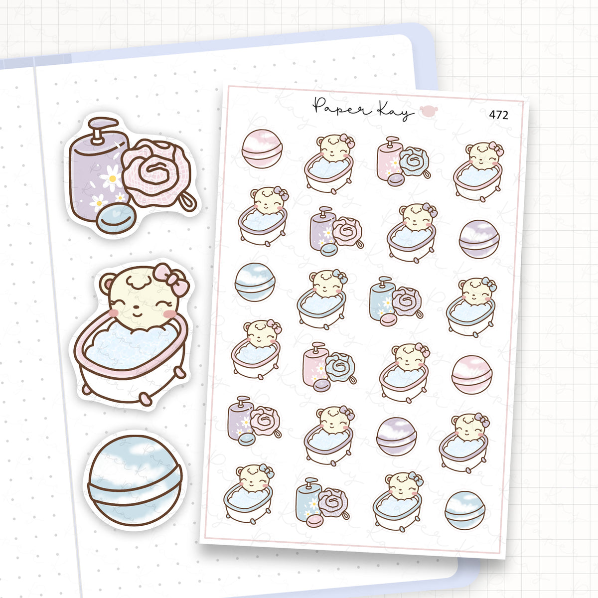 Bathing Sticker Sheet