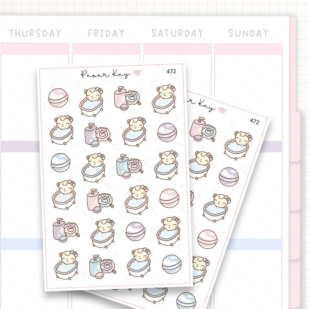 Bathing Sticker Sheet