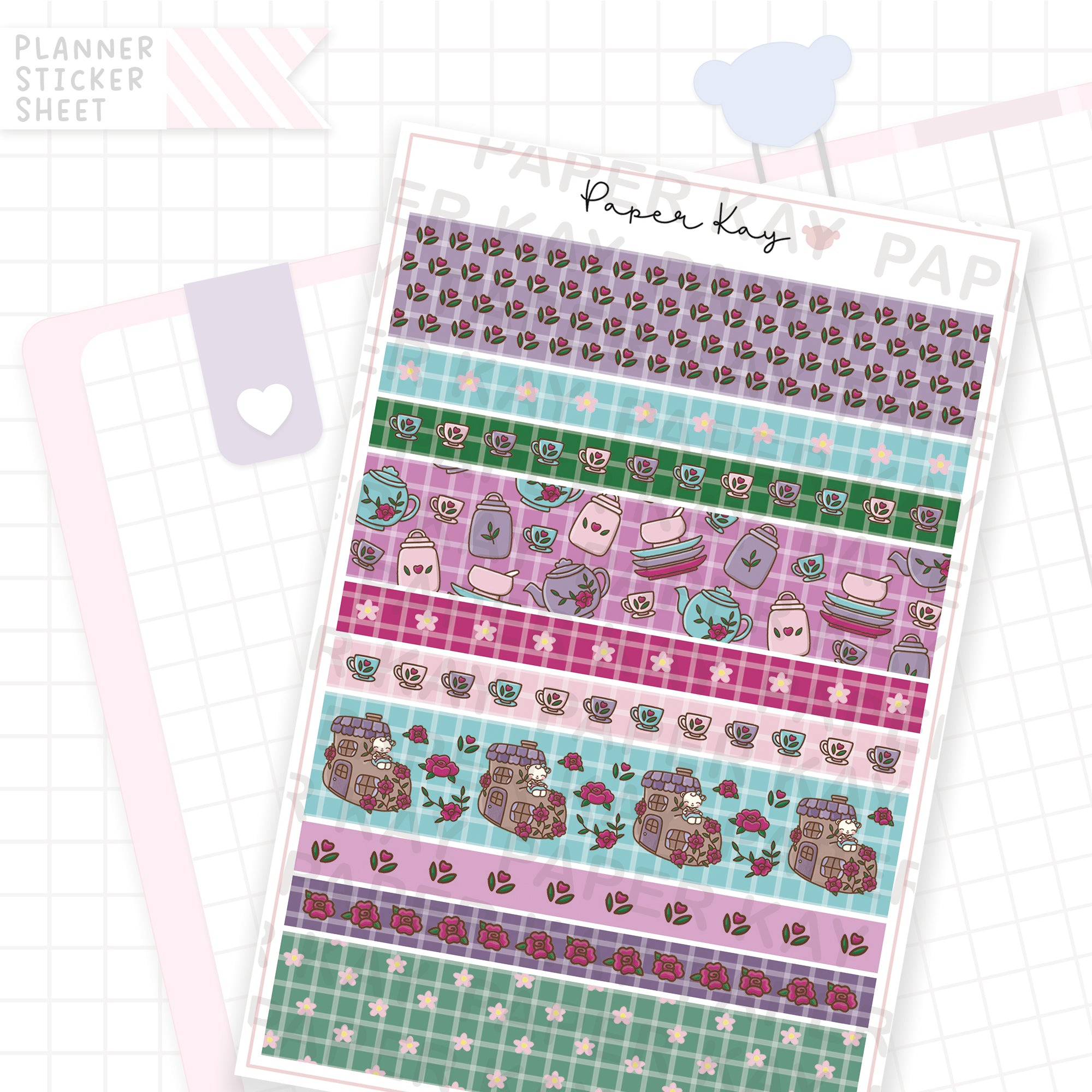 Boot House Washi Strip Sticker Sheet
