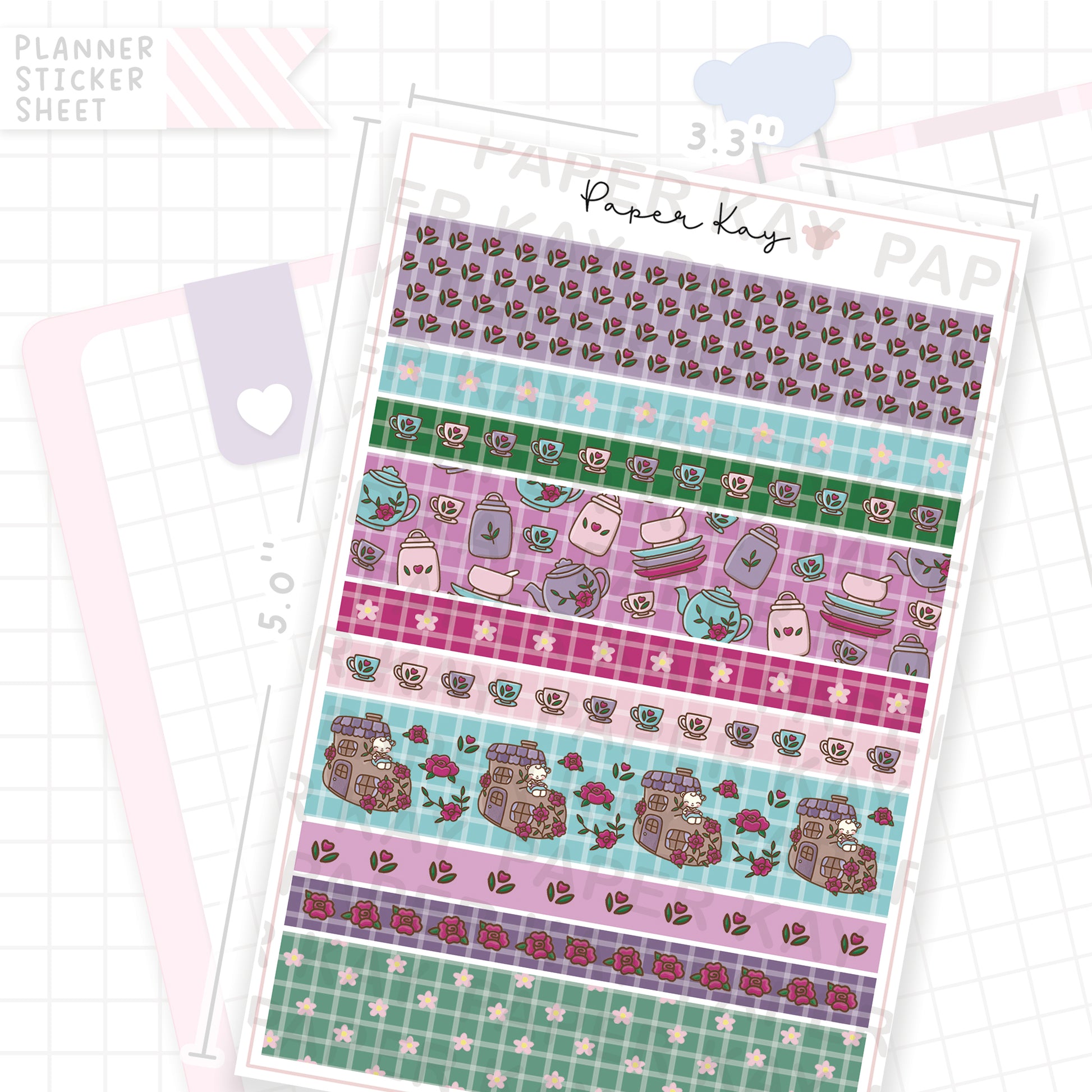 Boot House Washi Strip Sticker Sheet