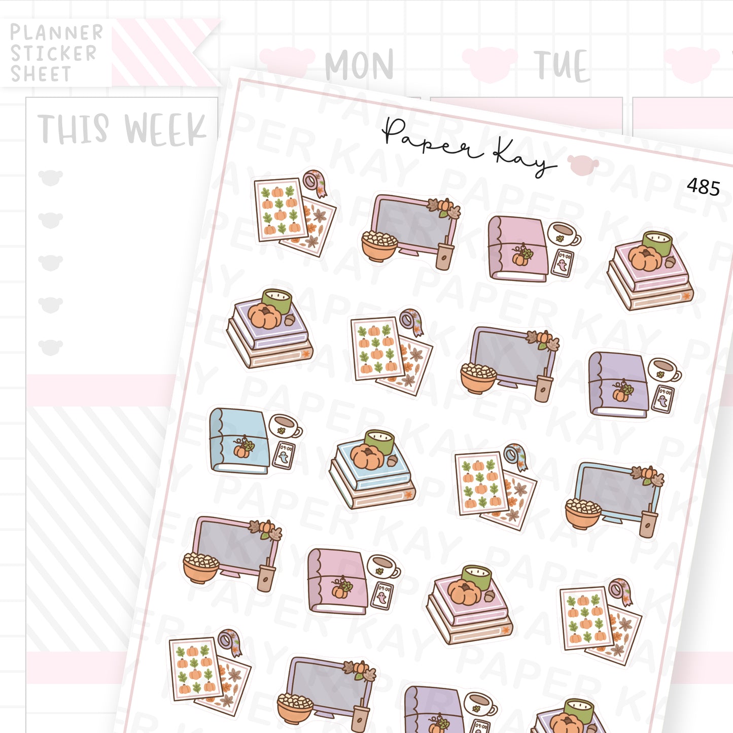 Autumn Planner Girl Sticker Sheet