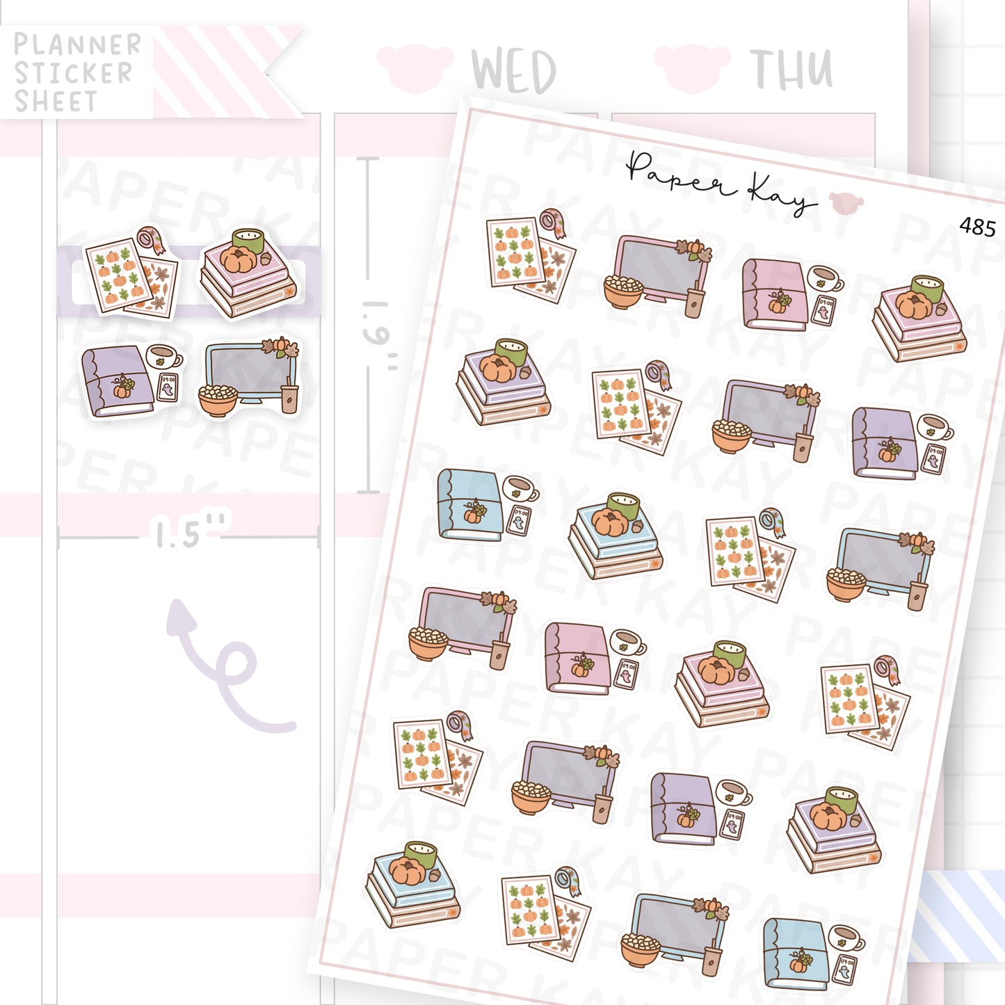 Autumn Planner Girl Sticker Sheet