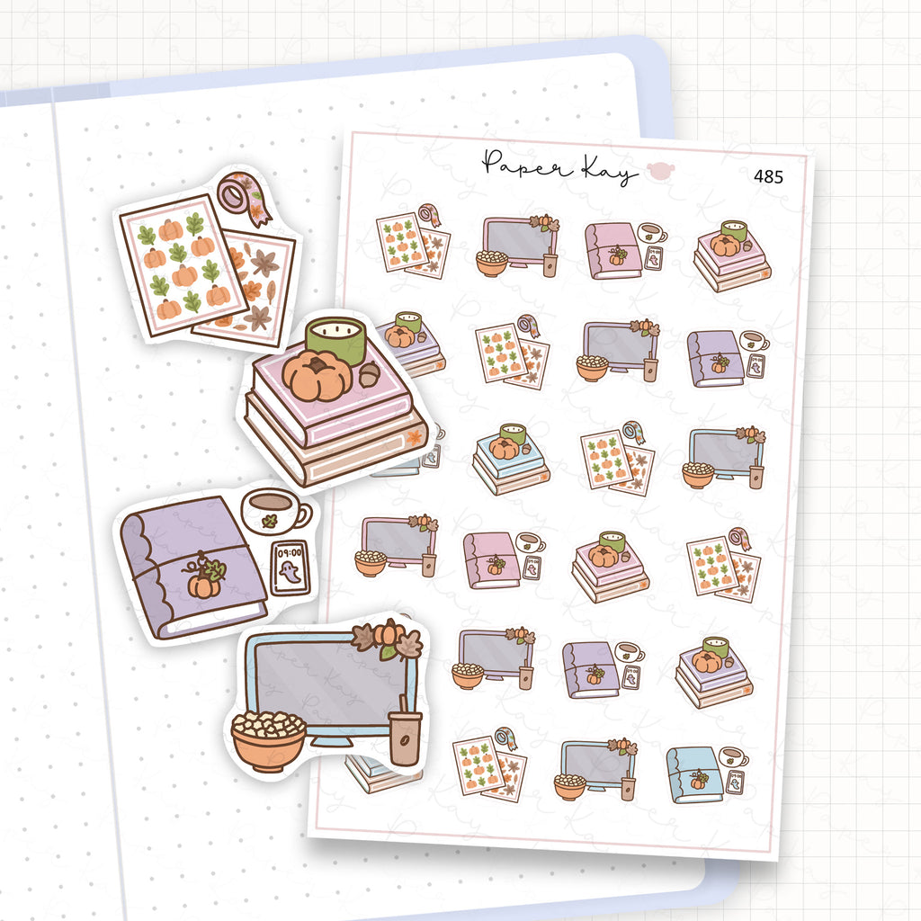 Autumn Planner Girl Sticker Sheet