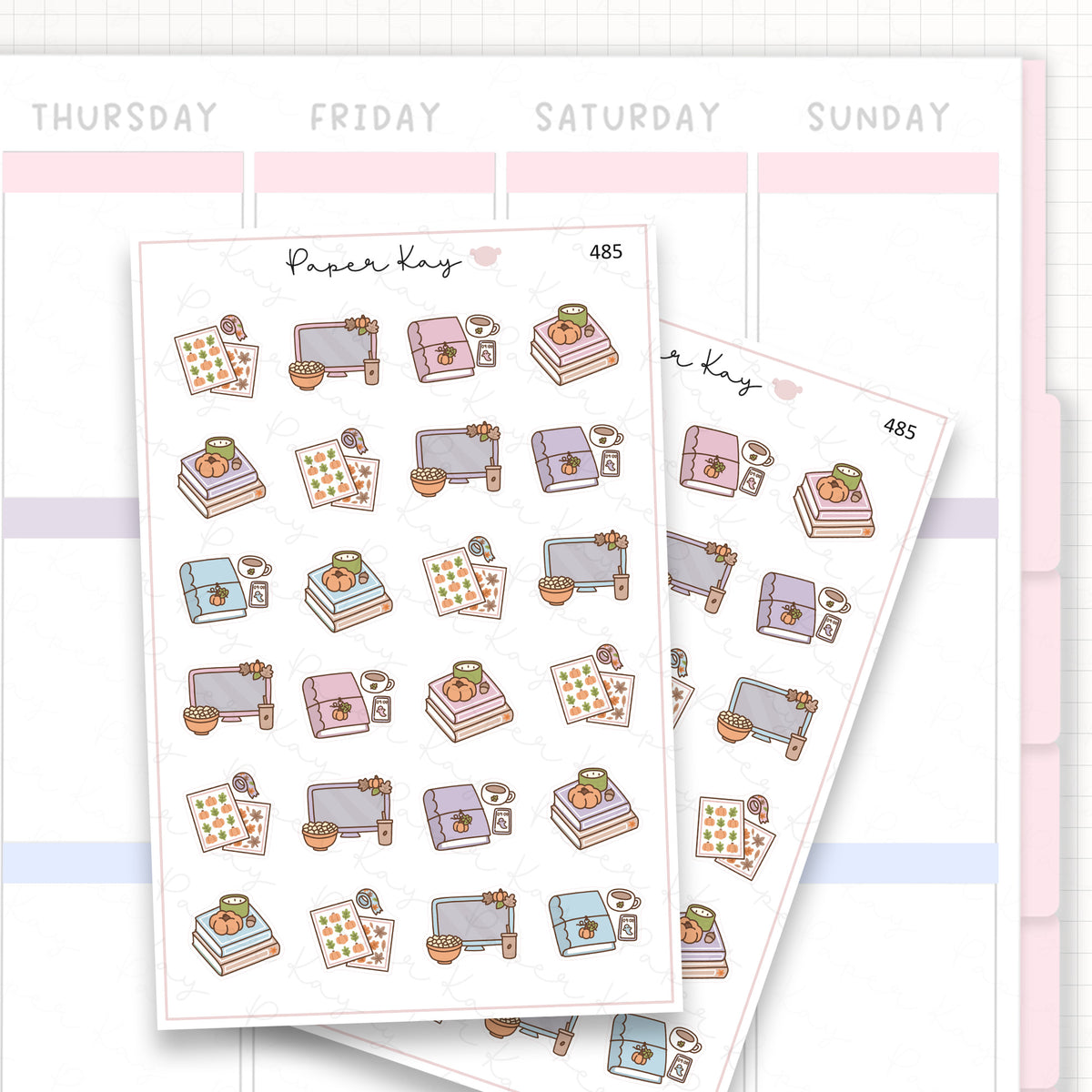 Autumn Planner Girl Sticker Sheet
