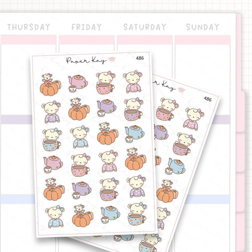 Autumn Pumpkins Sticker Sheet