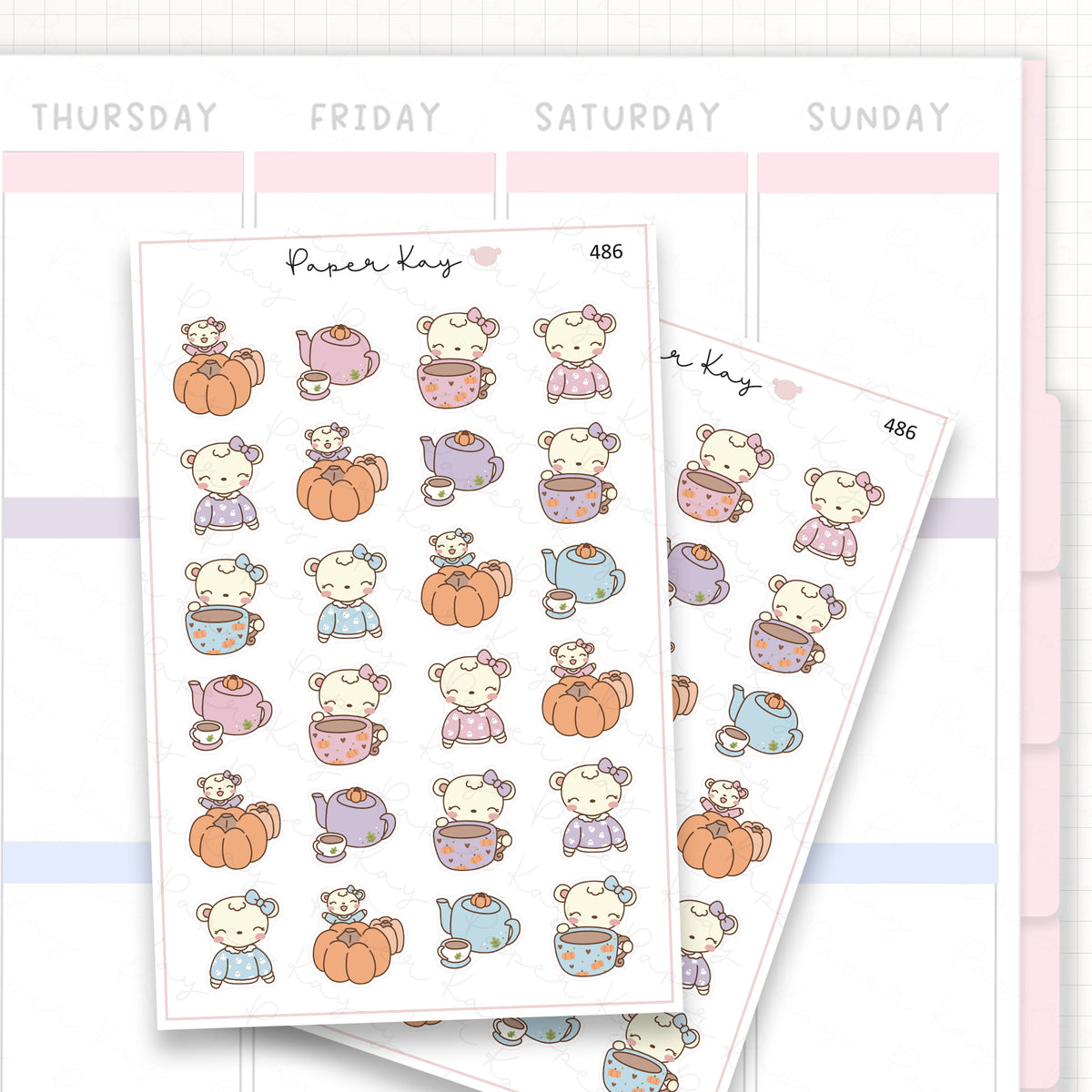 Autumn Pumpkins Sticker Sheet