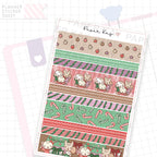 Xmas Friends Washi Strip Sticker Sheet