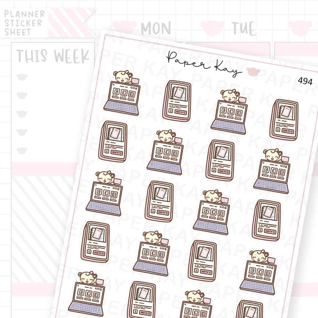 Buying Planner Supplies Sticker Sheet