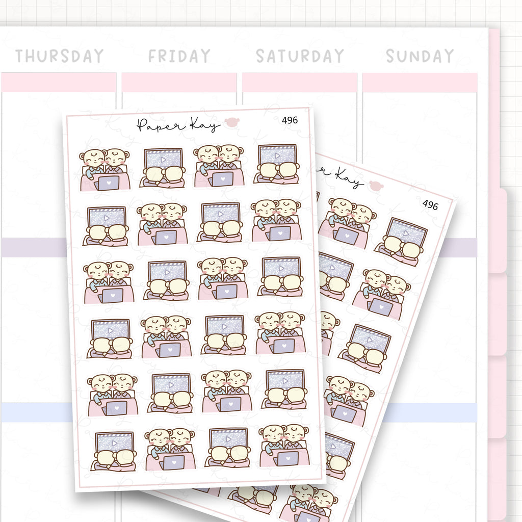 Couples Movie Time Sticker Sheet