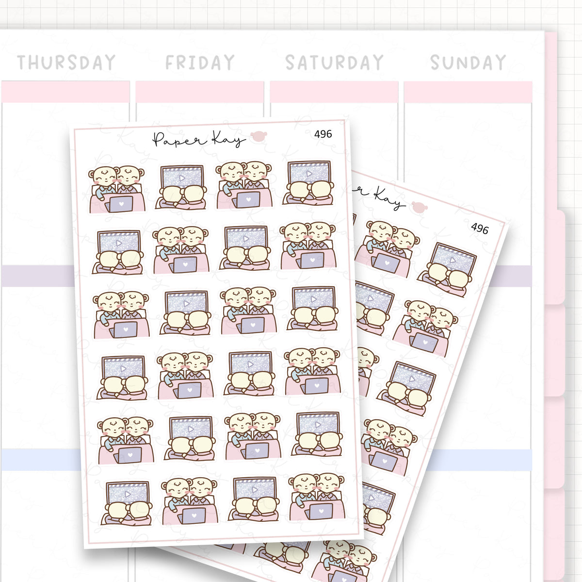 Couples Movie Time Sticker Sheet