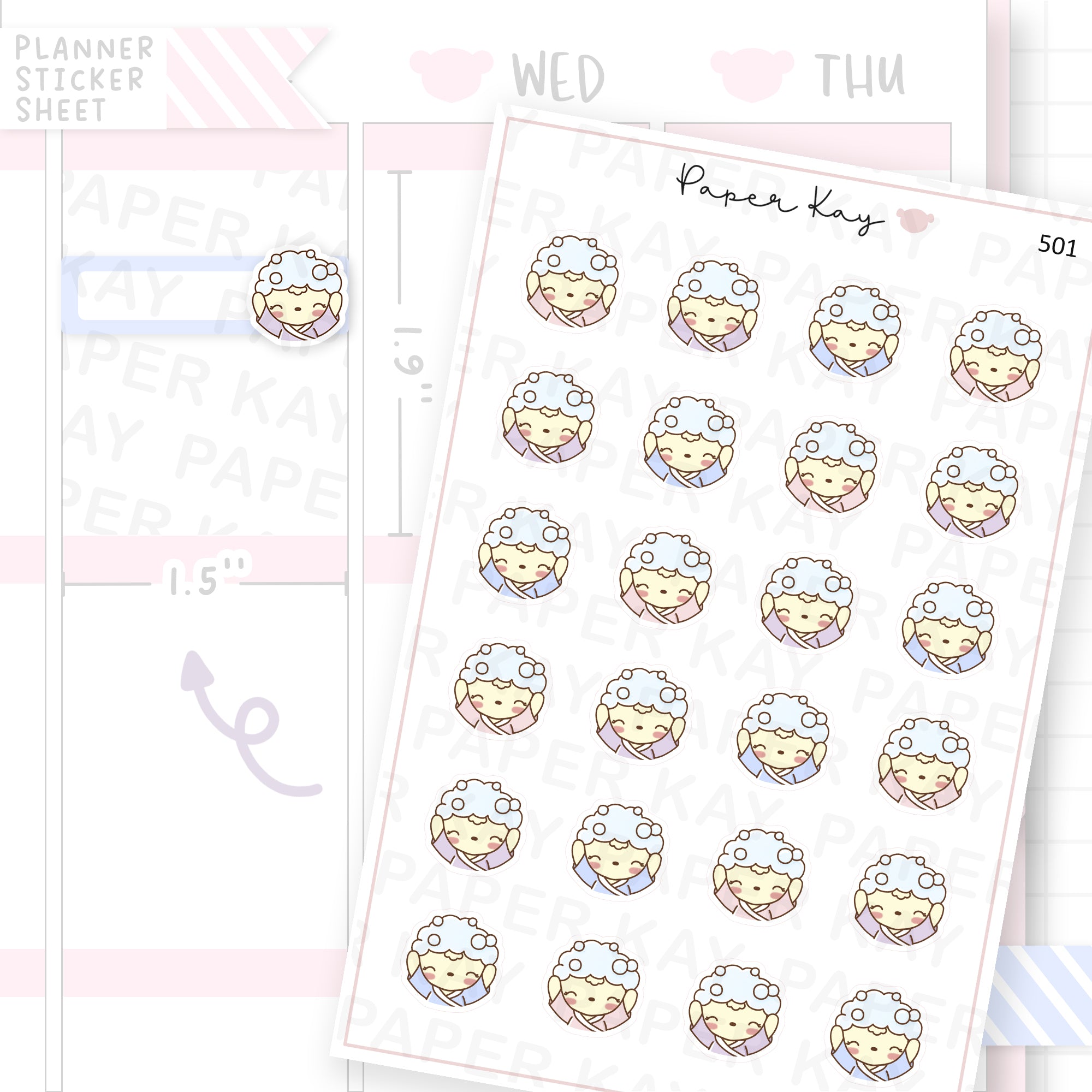 DTB Hair Wash Sticker Sheet