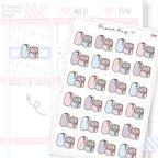 Sleeping bag + Backpack Sticker Sheet