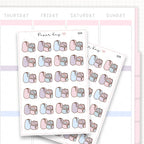 Sticker sheet product measurement.