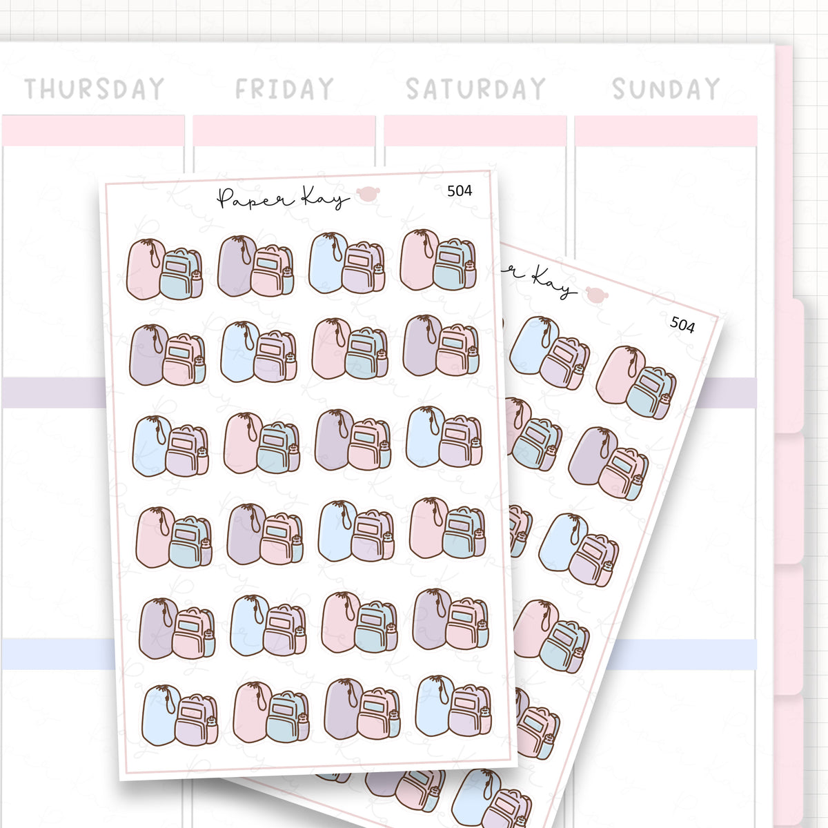 Sticker sheet product measurement.