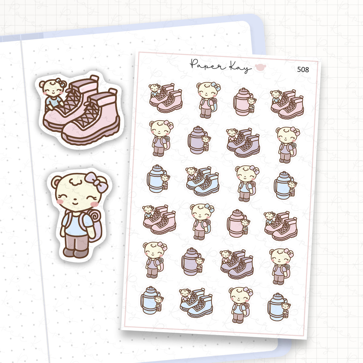 DTB Hiking Boots Sticker Sheet
