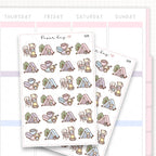 DTB Camping Sticker Sheet