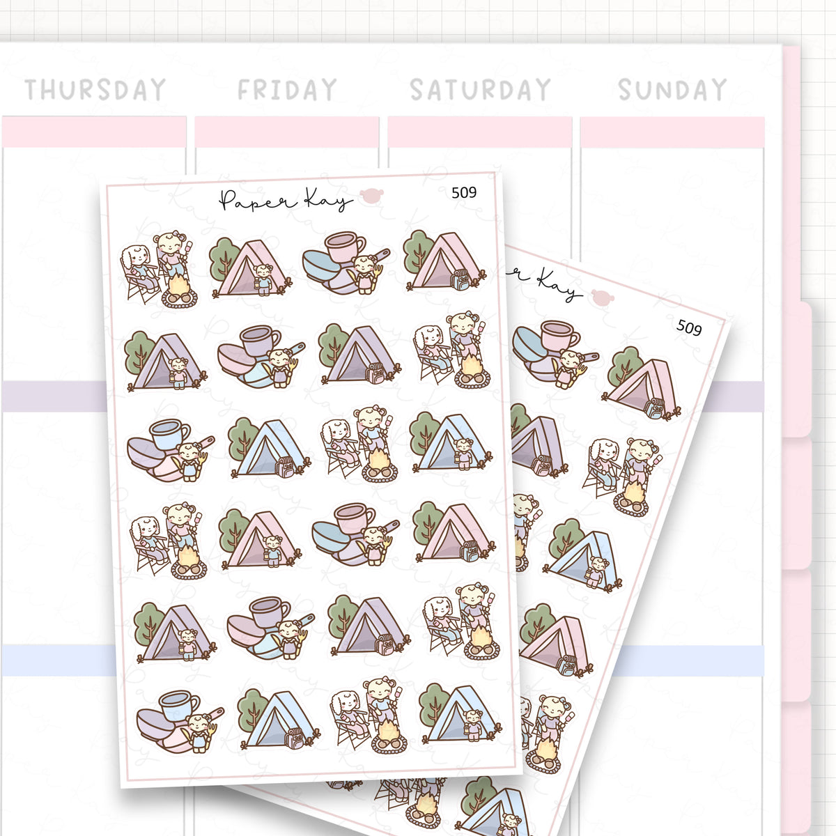 DTB Camping Sticker Sheet