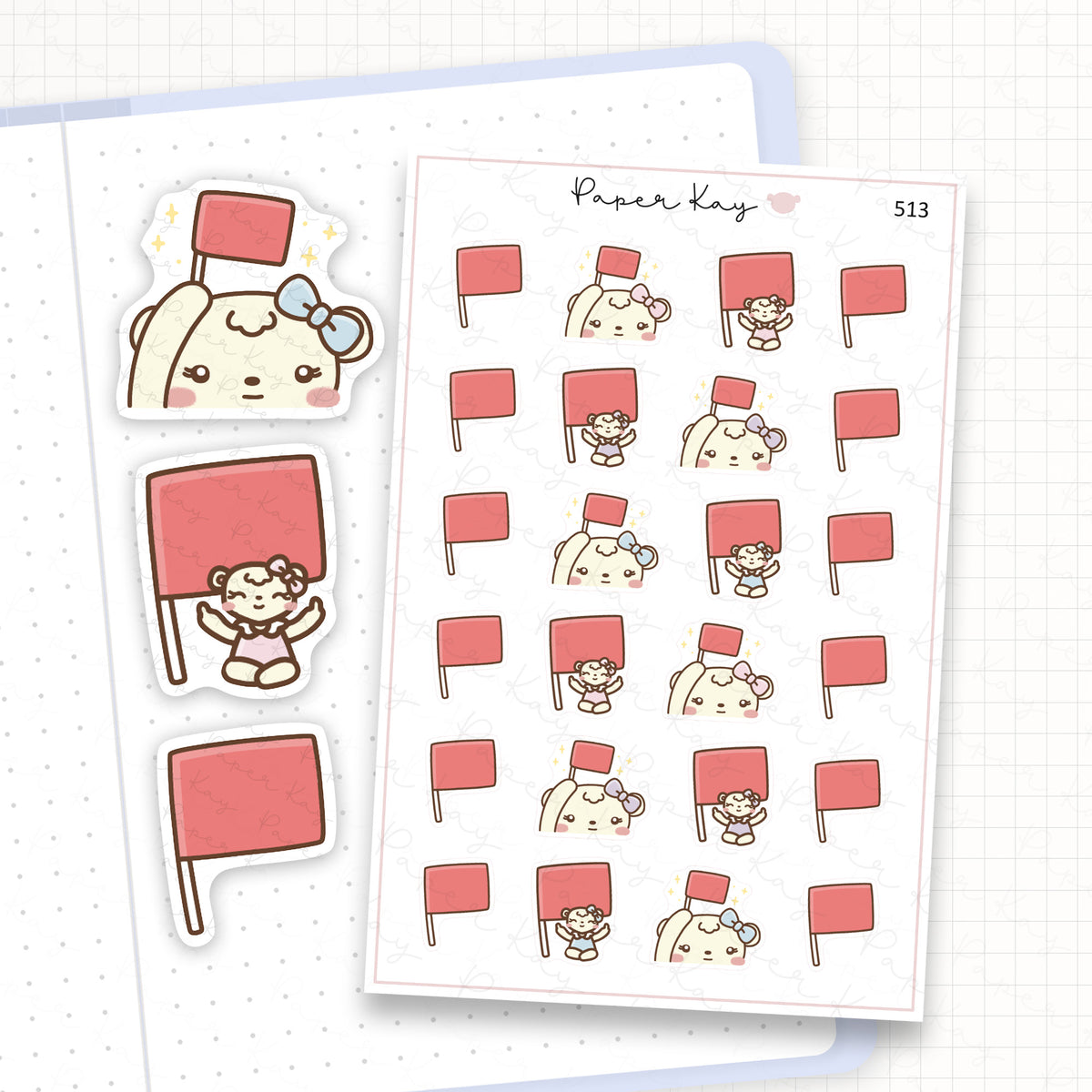 Red Flag Sticker Sheet
