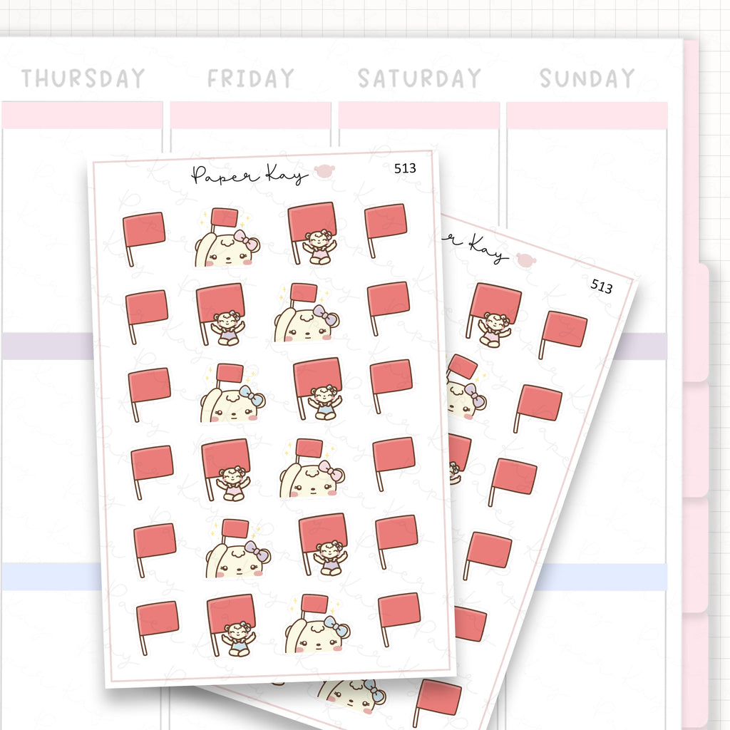 Red Flag Sticker Sheet