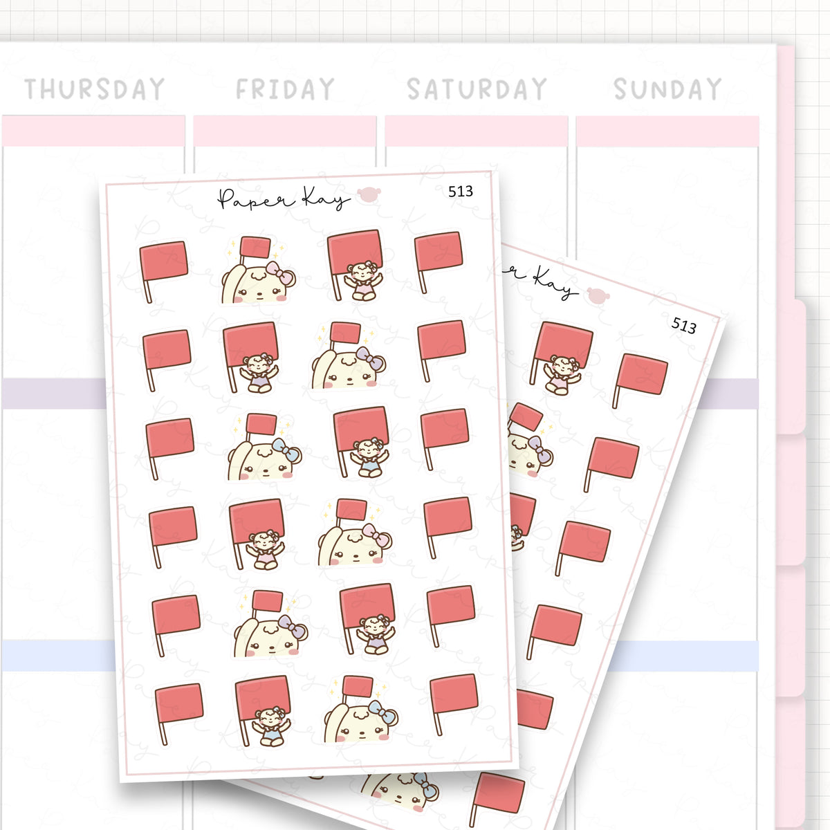 Red Flag Sticker Sheet