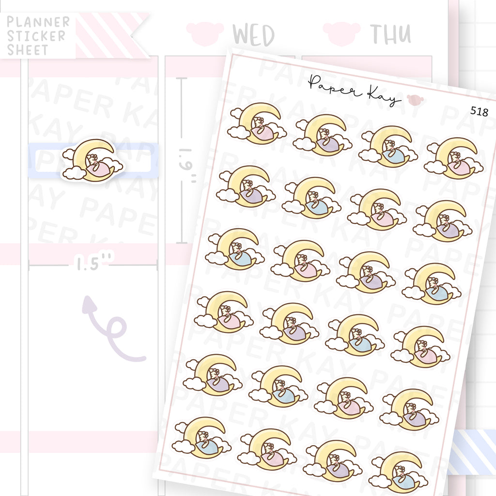 Sleeping in the Clouds Sticker Sheet