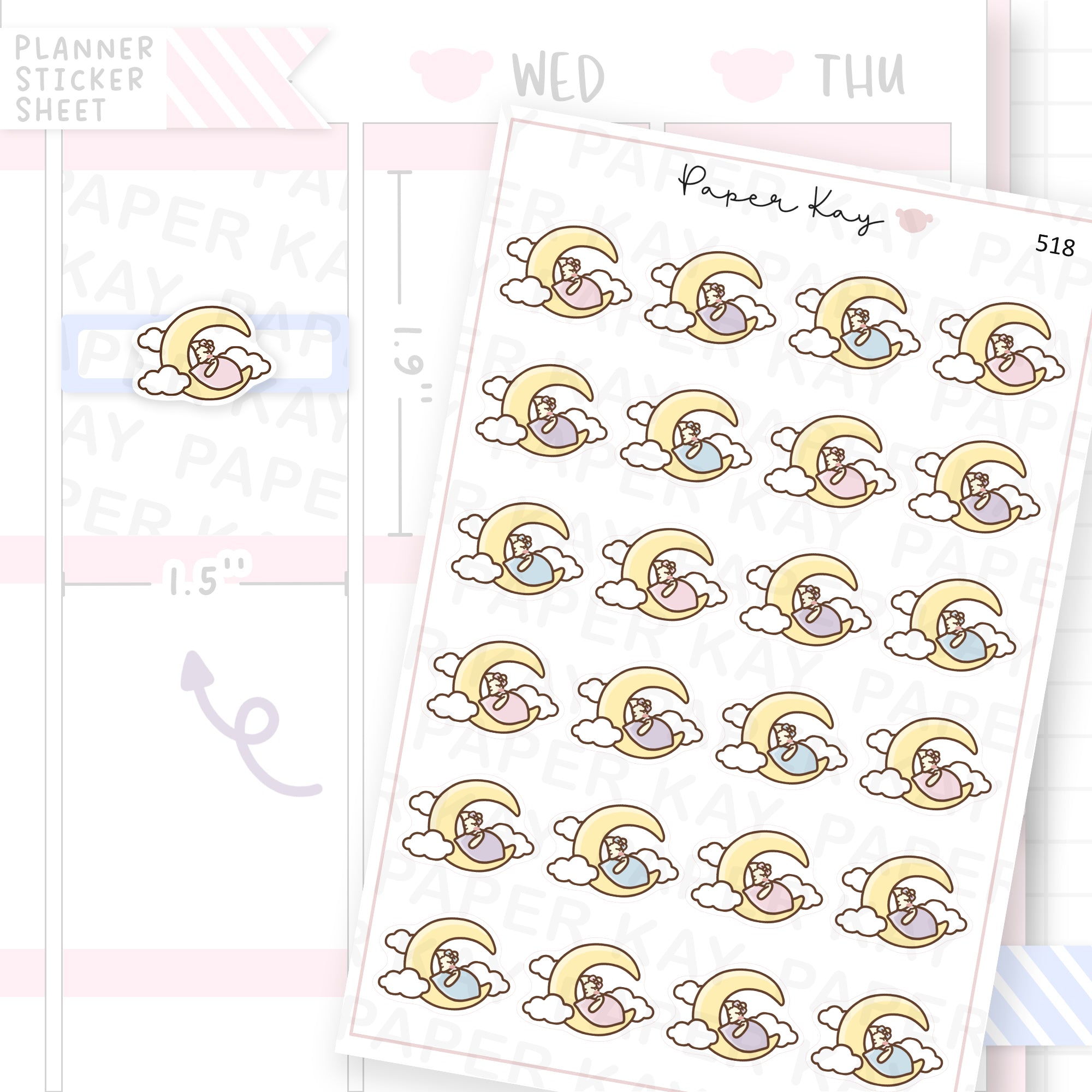 Sleeping in the Clouds Sticker Sheet