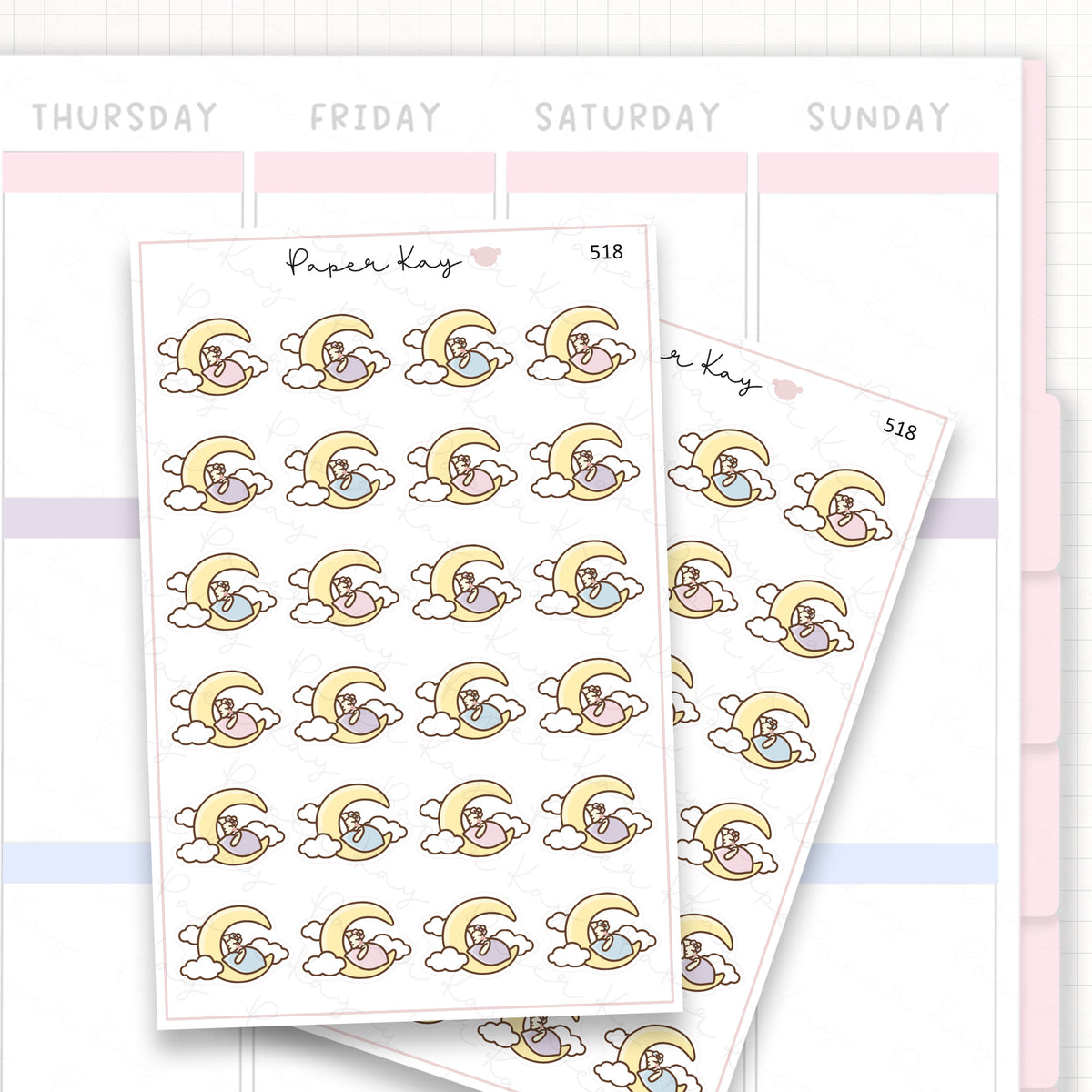 Sleeping in the Clouds Sticker Sheet