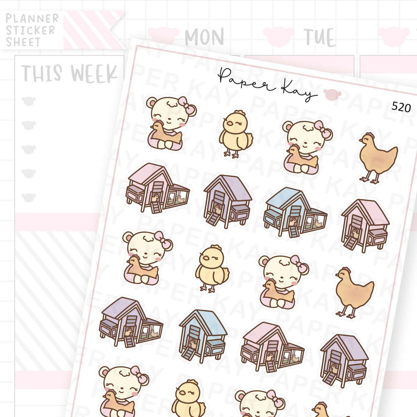 Chicken Coop Sticker Sheet