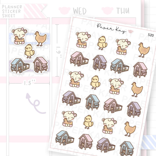 Chicken Coop Sticker Sheet