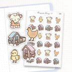 Zoomed in image of the doodles from a character planner sticker sheet.