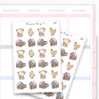 Sticker sheet product measurement.