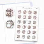 Zoomed in image of the doodles from a character planner sticker sheet.