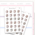Sticker sheet product measurement.